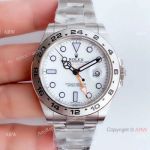 Swiss Replica Rolex Explorer II White Dial V7 Swiss 3186 Watch Noob Watch Factory